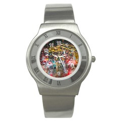 Water Droplets Stainless Steel Watch by Azkajaya