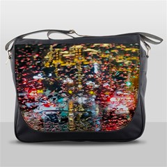 Water Droplets Messenger Bag by Azkajaya