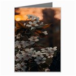 White Flower Greeting Card Left