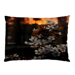 White Flower Pillow Case (two Sides) by Azkajaya