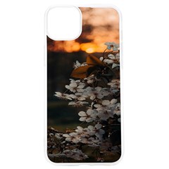 White Flower Iphone 15 Pro Tpu Uv Print Case