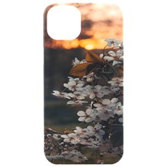 White Flower Iphone 15 Pro Black Uv Print Pc Hardshell Case