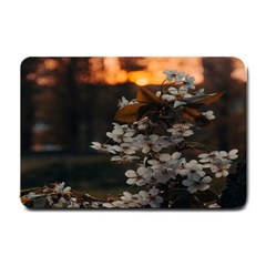 White Flower Small Doormat by Azkajaya