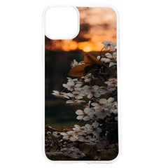 White Flower Iphone 15 Tpu Uv Print Case