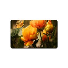 Yellow Butterfly Flower Magnet (name Card) by Azkajaya