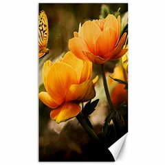 Yellow Butterfly Flower Canvas 40  X 72  by Azkajaya