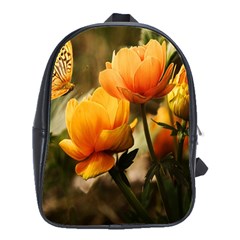 Yellow Butterfly Flower School Bag (large) by Azkajaya