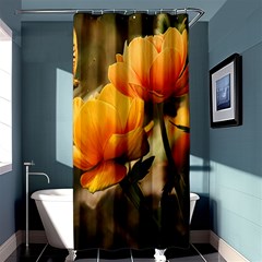 Yellow Butterfly Flower Shower Curtain 36  X 72  (stall)  by Azkajaya