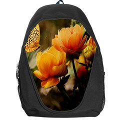 Yellow Butterfly Flower Backpack Bag by Azkajaya