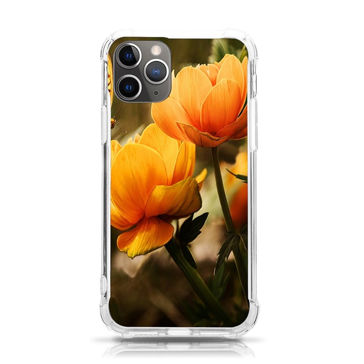 Yellow Butterfly Flower iPhone 11 Pro 5.8 Inch TPU UV Print Case