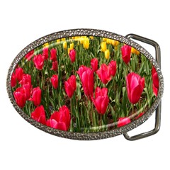 Yellow Pink Red Flowers Belt Buckles by Azkajaya