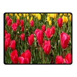 Yellow Pink Red Flowers Fleece Blanket (Small) 50 x40  Blanket Front