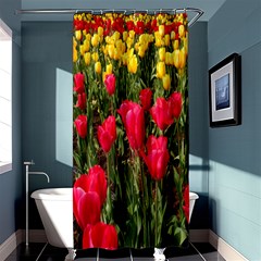 Yellow Pink Red Flowers Shower Curtain 36  X 72  (stall)  by Azkajaya