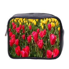 Yellow Pink Red Flowers Mini Toiletries Bag (two Sides) by Azkajaya