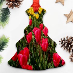 Yellow Pink Red Flowers Christmas Tree Ornament (two Sides)