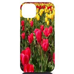 Yellow Pink Red Flowers Iphone 14 Plus Black Uv Print Case by Azkajaya