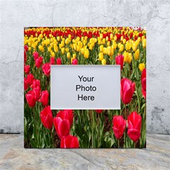 Yellow Pink Red Flowers White Box Photo Frame 4  X 6  by Azkajaya