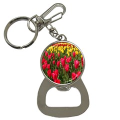 Yellow Pink Red Flowers Bottle Opener Key Chain by Azkajaya