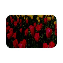 Yellow Pink Red Flowers Open Lid Metal Box (silver)   by Azkajaya