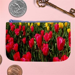 Yellow Pink Red Flowers Large Coin Purse by Azkajaya