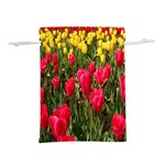 Yellow Pink Red Flowers Lightweight Drawstring Pouch (L) Back