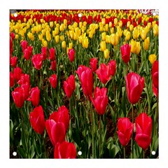 Yellow Pink Red Flowers Banner And Sign 3  X 3  by Azkajaya