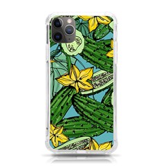 Seamless Pattern With Cucumber Slice Flower Colorful Hand Drawn Background With Vegetables Wallpaper Iphone 11 Pro Max 6 5 Inch Tpu Uv Print Case by Ket1n9