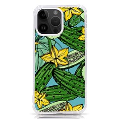 Seamless Pattern With Cucumber Slice Flower Colorful Hand Drawn Background With Vegetables Wallpaper Iphone 14 Pro Max Tpu Uv Print Case by Ket1n9