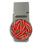 Seamless-chili-pepper-pattern Money Clips (Round)  Front