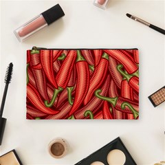 Seamless-chili-pepper-pattern Cosmetic Bag (medium) by Ket1n9