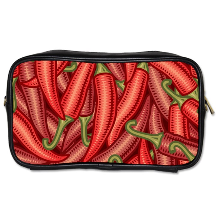 Seamless-chili-pepper-pattern Toiletries Bag (One Side)