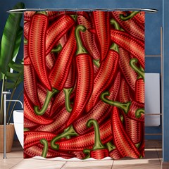 Seamless-chili-pepper-pattern Shower Curtain 60  X 72  (medium)  by Ket1n9