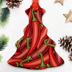 Seamless-chili-pepper-pattern Christmas Tree Ornament (two Sides)