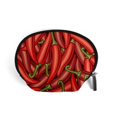 Seamless-chili-pepper-pattern Accessory Pouch (small) by Ket1n9