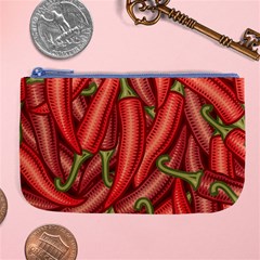 Seamless-chili-pepper-pattern Large Coin Purse by Ket1n9