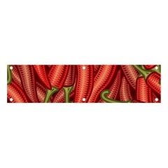 Seamless-chili-pepper-pattern Banner And Sign 4  X 1  by Ket1n9