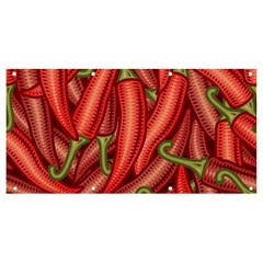 Seamless-chili-pepper-pattern Banner And Sign 8  X 4  by Ket1n9