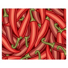 Seamless-chili-pepper-pattern Premium Plush Fleece Blanket (medium) by Ket1n9