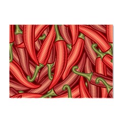 Seamless-chili-pepper-pattern Crystal Sticker (a4) by Ket1n9