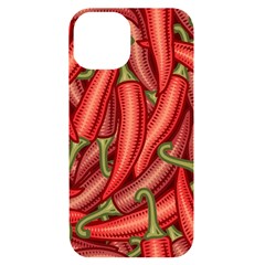 Seamless-chili-pepper-pattern Iphone 14 Black Uv Print Case by Ket1n9