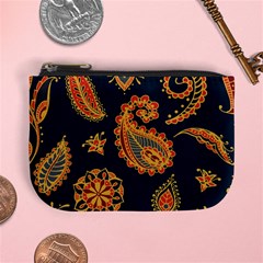 Bright-seamless-pattern-with-paisley-mehndi-elements-hand-drawn-wallpaper-with-floral-traditional-in Mini Coin Purse by Ket1n9