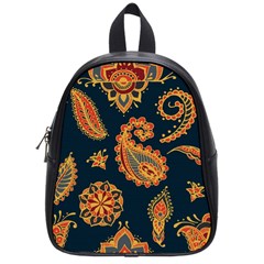 Bright-seamless-pattern-with-paisley-mehndi-elements-hand-drawn-wallpaper-with-floral-traditional-in School Bag (small) by Ket1n9