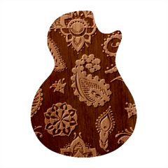 Bright-seamless-pattern-with-paisley-mehndi-elements-hand-drawn-wallpaper-with-floral-traditional-in Guitar Shape Wood Guitar Pick Holder Case And Picks Set by Ket1n9