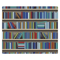 Bookshelf Two Sides Premium Plush Fleece Blanket (kids Size) by Ket1n9