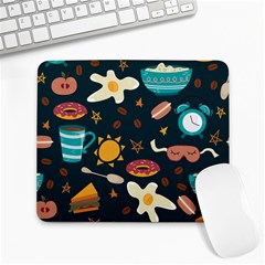 Seamless-pattern-with-breakfast-symbols-morning-coffee Large Mousepad