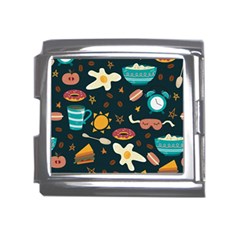 Seamless-pattern-with-breakfast-symbols-morning-coffee Mega Link Italian Charm (18mm)