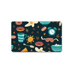 Seamless-pattern-with-breakfast-symbols-morning-coffee Magnet (Name Card)