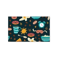 Seamless-pattern-with-breakfast-symbols-morning-coffee Sticker Rectangular (100 pack)