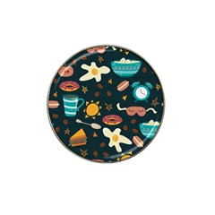 Seamless-pattern-with-breakfast-symbols-morning-coffee Hat Clip Ball Marker