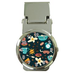 Seamless-pattern-with-breakfast-symbols-morning-coffee Money Clip Watches